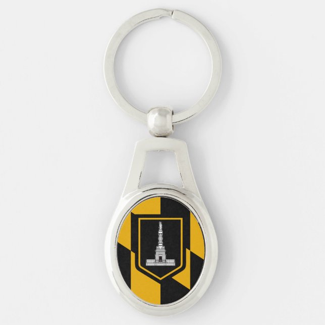 Flag of Baltimore, Maryland Keychain (Front)