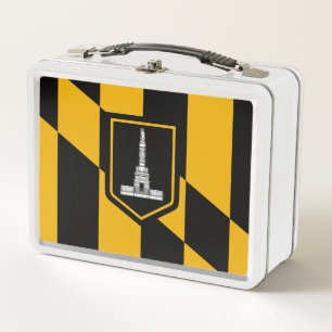 Flag of Baltimore, Maryland Metal Lunch Box