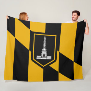 Flag of Baltimore (Maryland, USA) Fleece Blanket