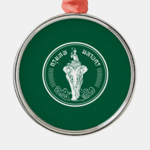 Flag of Bangkok (Thai Capital City) Metal Ornament