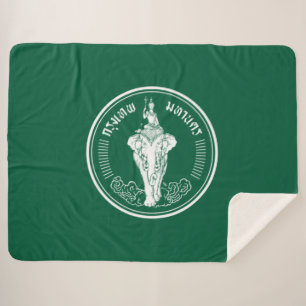 Flag of Bangkok (Thai Capital City) Sherpa Blanket