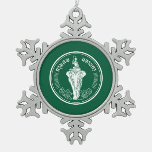 Flag of Bangkok, Thailand Snowflake Pewter Christm Christmas Ornament