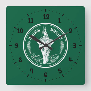 Flag of Bangkok, Thailand Square Wall Clock