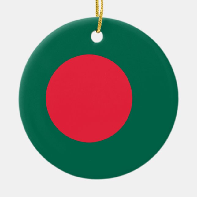 Flag of Bangladesh Ceramic Ornament (Front)
