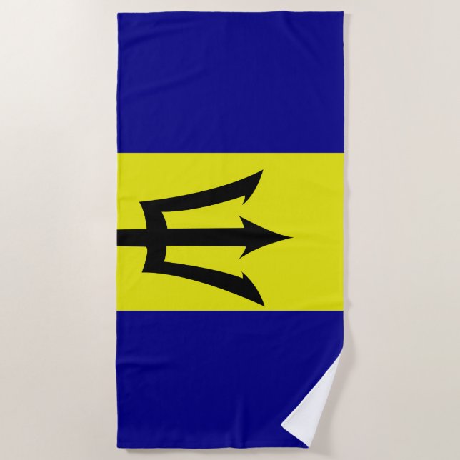 Flag of Barbados Beach Towel (Front)