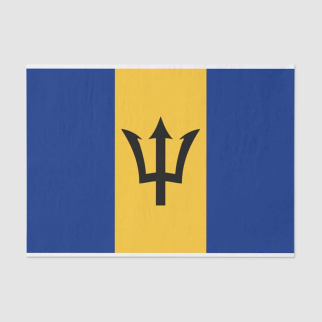 Flag of Barbados Tissue Paper (Front)