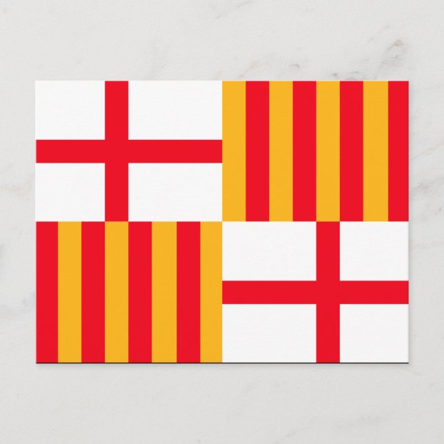 Flag of Barcelona Postcard (Front)