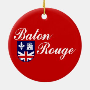 Flag of Baton Rouge (Louisiana) Ceramic Ornament
