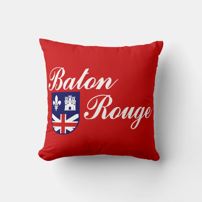 Flag of Baton Rouge, Louisiana Throw Pillow (Front)