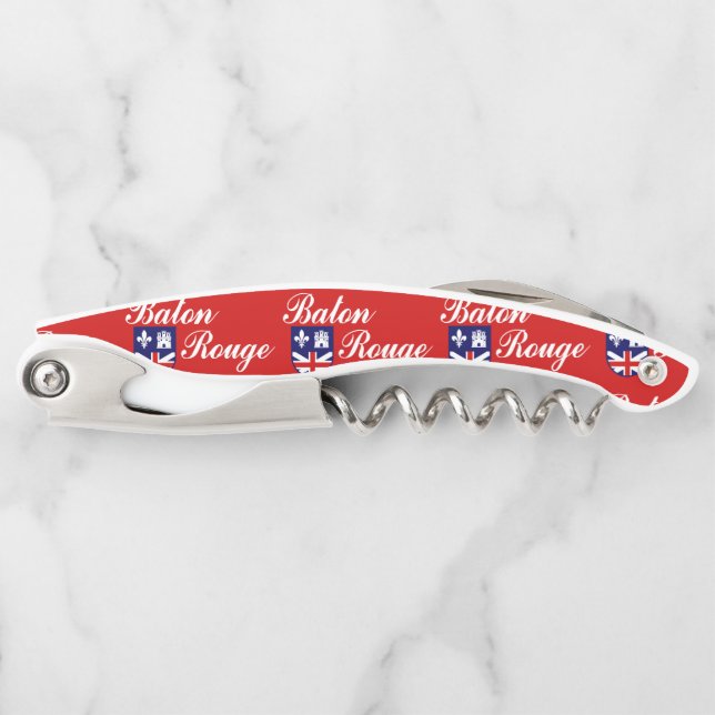 Flag of Baton Rouge, Louisiana Waiter's Corkscrew (Front)