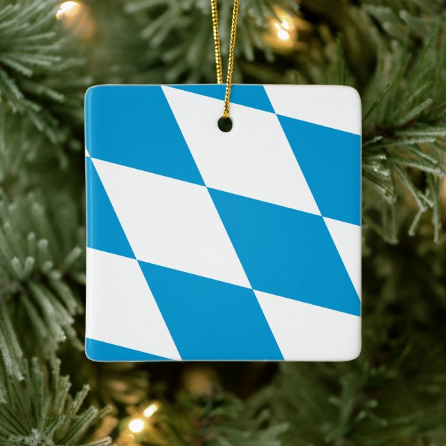 Flag of Bavaria, GERMANY Ceramic Ornament (Tree)
