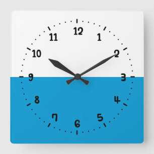 Flag of Bavaria Square Wall Clock