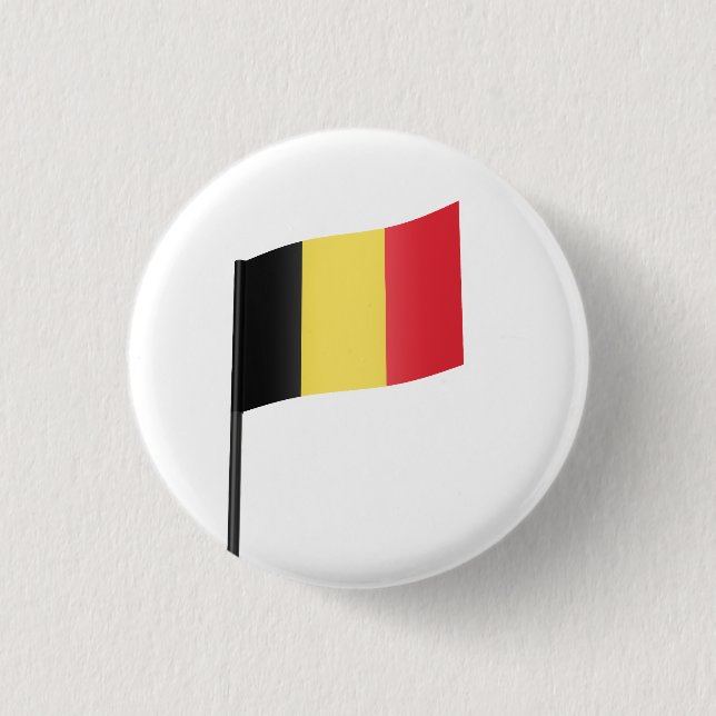 Flag of Belgium 3 Cm Round Badge (Front)