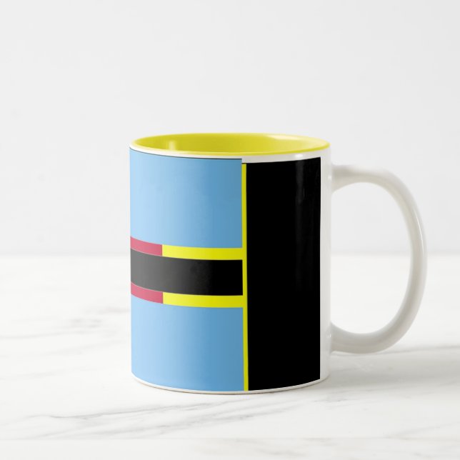 Flag Of Belgium and Botswana Striped Mug (Right)