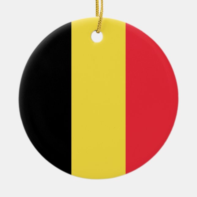 Flag of Belgium Ceramic Ornament (Front)
