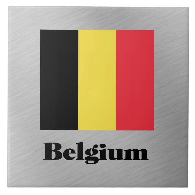 Flag of Belgium,  Ceramic Tile (Front)