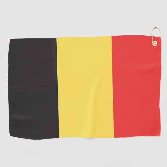 Flag of Belgium Golf Towel (Horizontal)