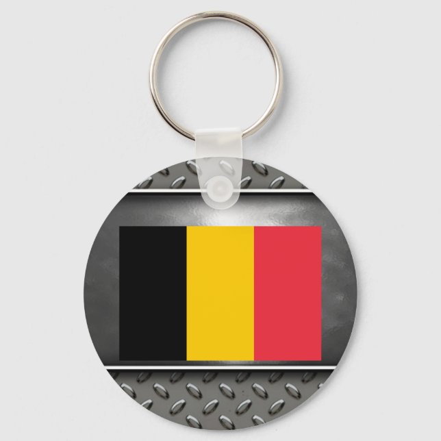 Flag of Belgium Key Ring (Front)