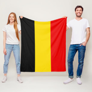 Flag of Belgium medium Fleece Blanket