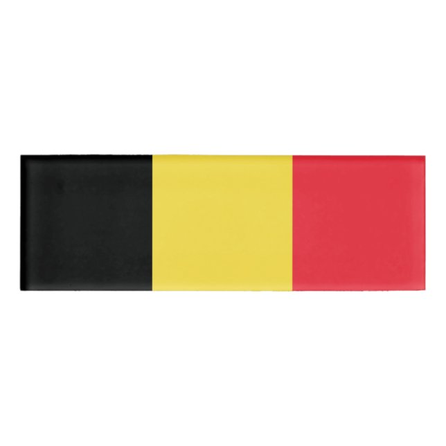 Flag of Belgium Name Tag (Front)