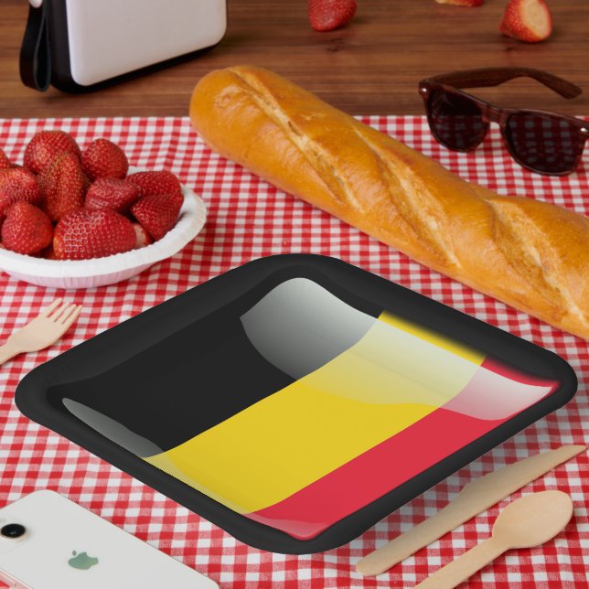 Flag of Belgium Paper Plate (Picnic)