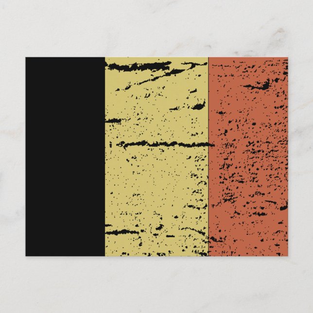 FLAG OF BELGIUM POSTCARD (Front)