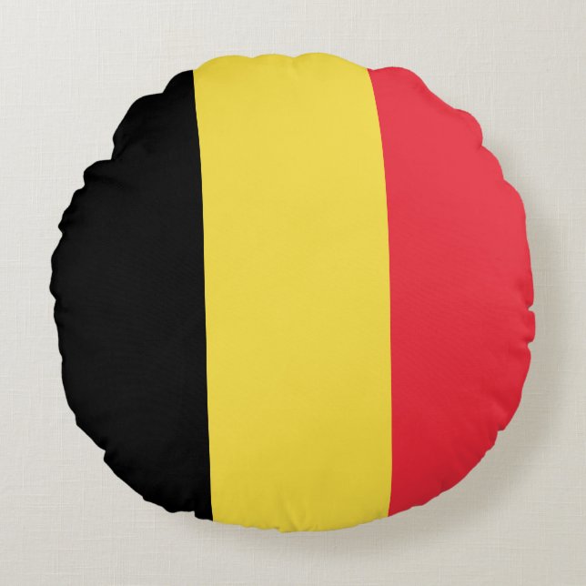 Flag of Belgium Round Cushion (Front)
