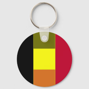 Flag Of Belgium Striped Keychain