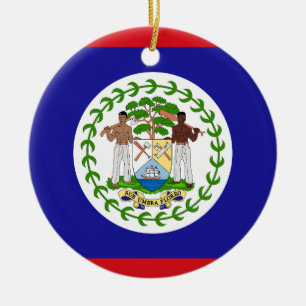 Flag of Belise Ceramic Ornament
