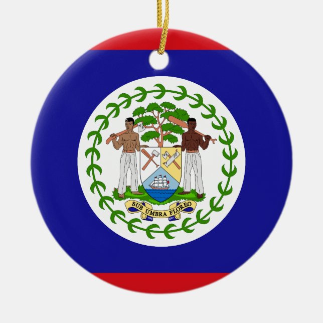 Flag of Belise Ceramic Ornament (Front)