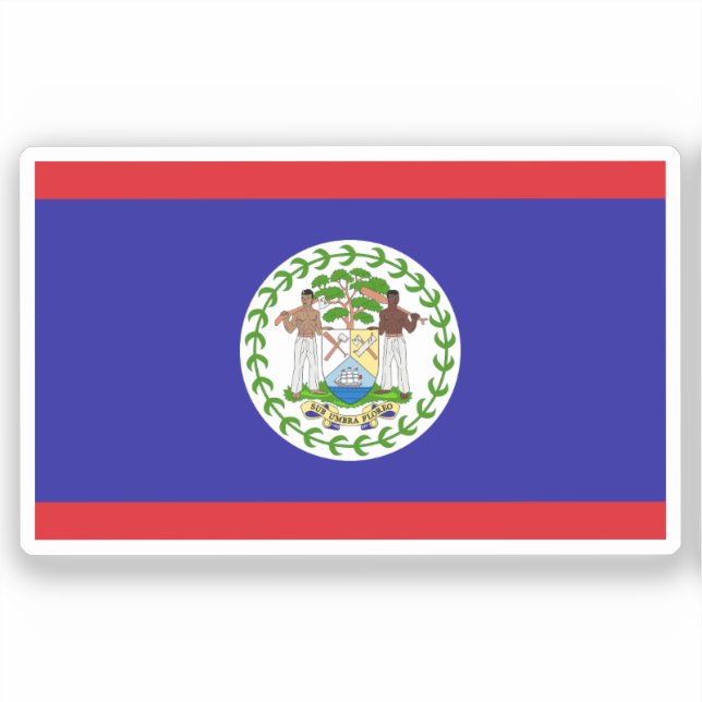 Flag of Belise Custom-Cut Vinyl Sticker (Front)