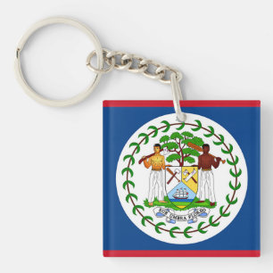 Flag of Belise Key Ring