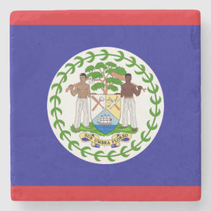 Flag of Belise Stone Coaster