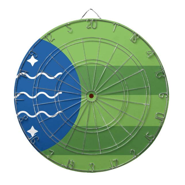Flag of Bellingham, Washington Dartboard (Front)