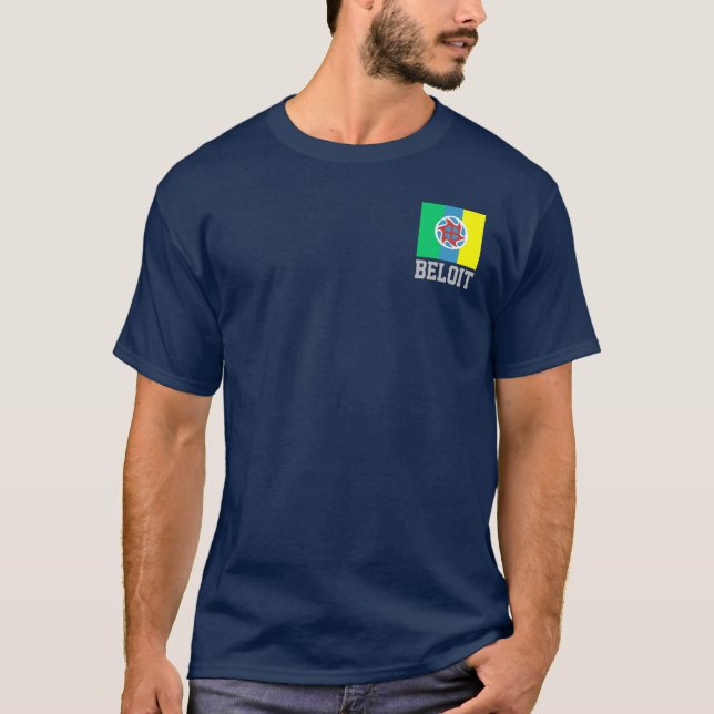 Flag of Beloit, Wisconsin T-Shirt (Front)