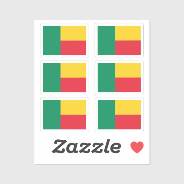 Flag of Benin Collection pack of 6 (Sheet)