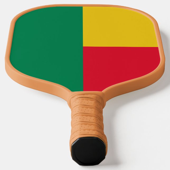 Flag of Benin Pickleball Paddle (Laydown)