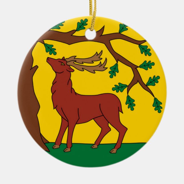 Flag of Berkshire (UK) Ceramic Ornament (Front)