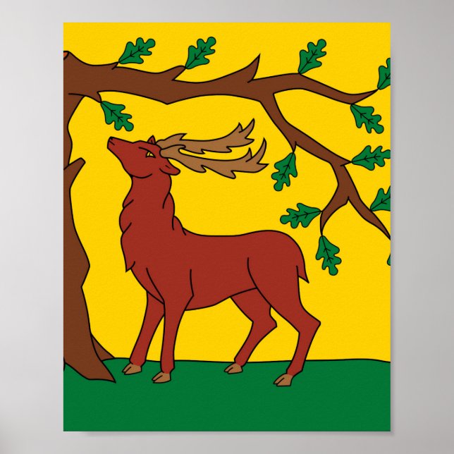 Flag of Berkshire (UK) Poster (Front)