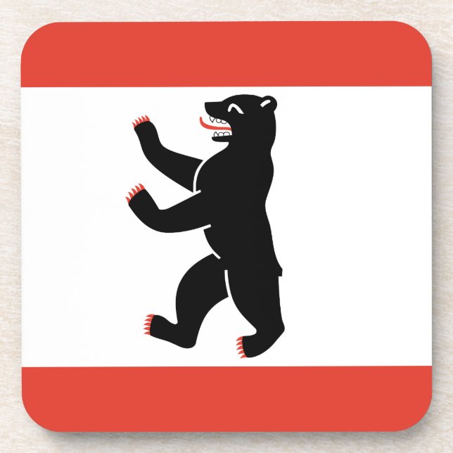 Flag of Berlin Drink Coaster (Front)