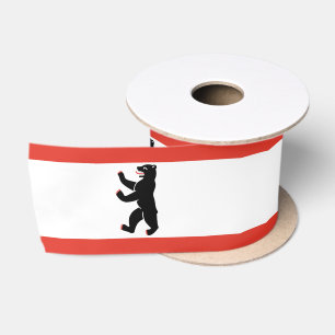 Flag of Berlin (German City) Satin Ribbon