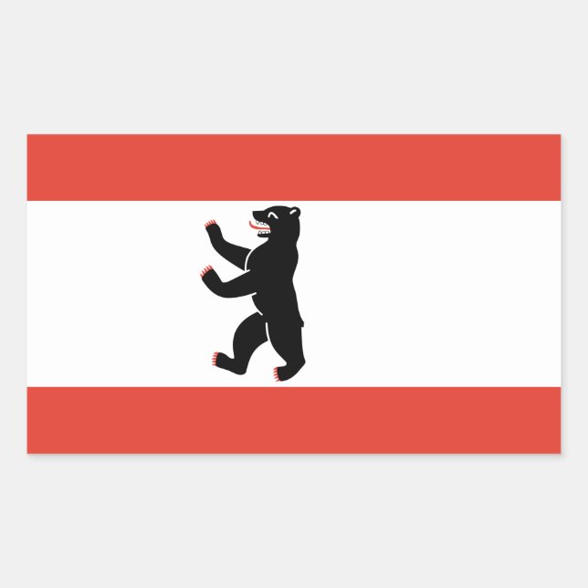 Flag of Berlin Rectangular Sticker (Front)