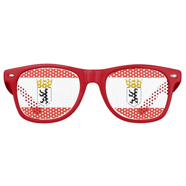 Flag of Berlin Retro Sunglasses (Front)