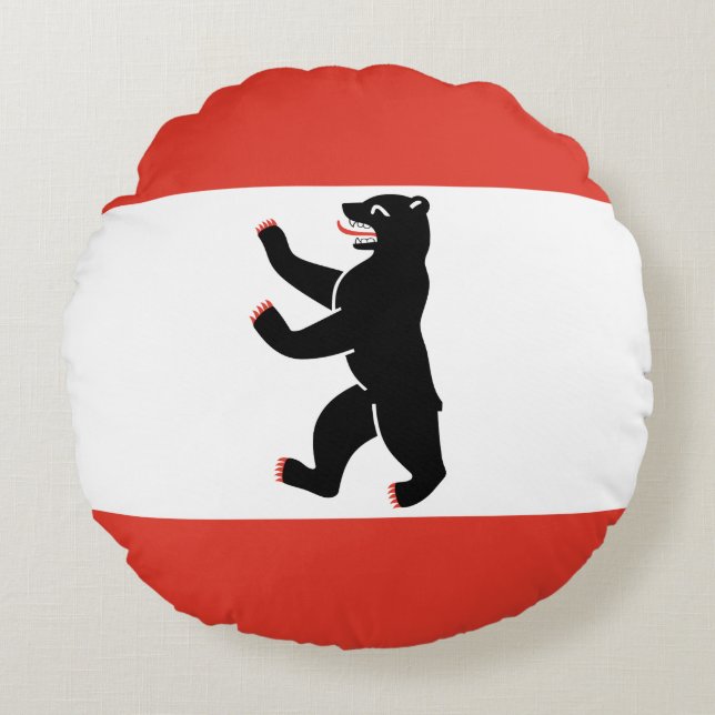 Flag of Berlin Round Pillow (Front)