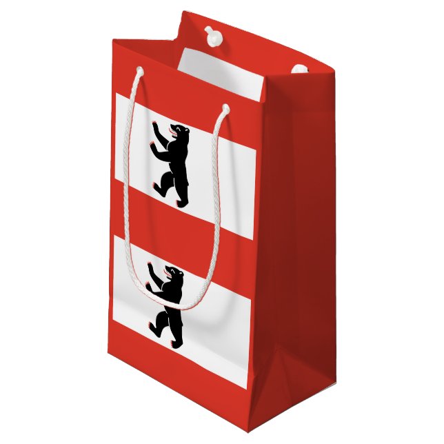 Flag of Berlin Small Gift Bag (Front Angled)