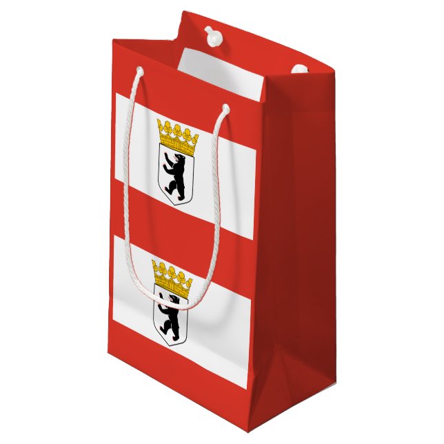 Flag of Berlin Small Gift Bag (Front Angled)