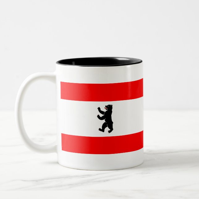 Flag of Berlin Two-Tone Coffee Mug (Left)