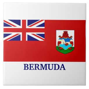 Flag of Bermuda, labelled, Ceramic Tile