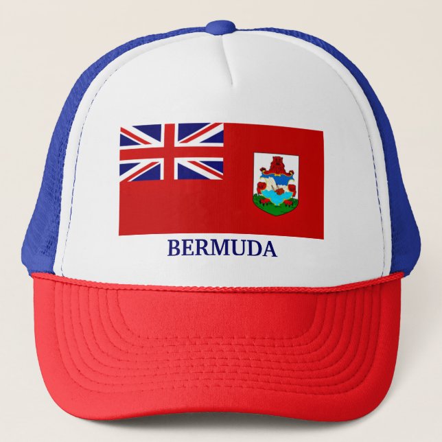 Flag of Bermuda, labelled Trucker Hat (Front)