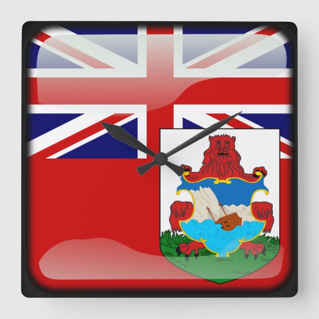 Flag of Bermuda Square Wall Clock (Front)